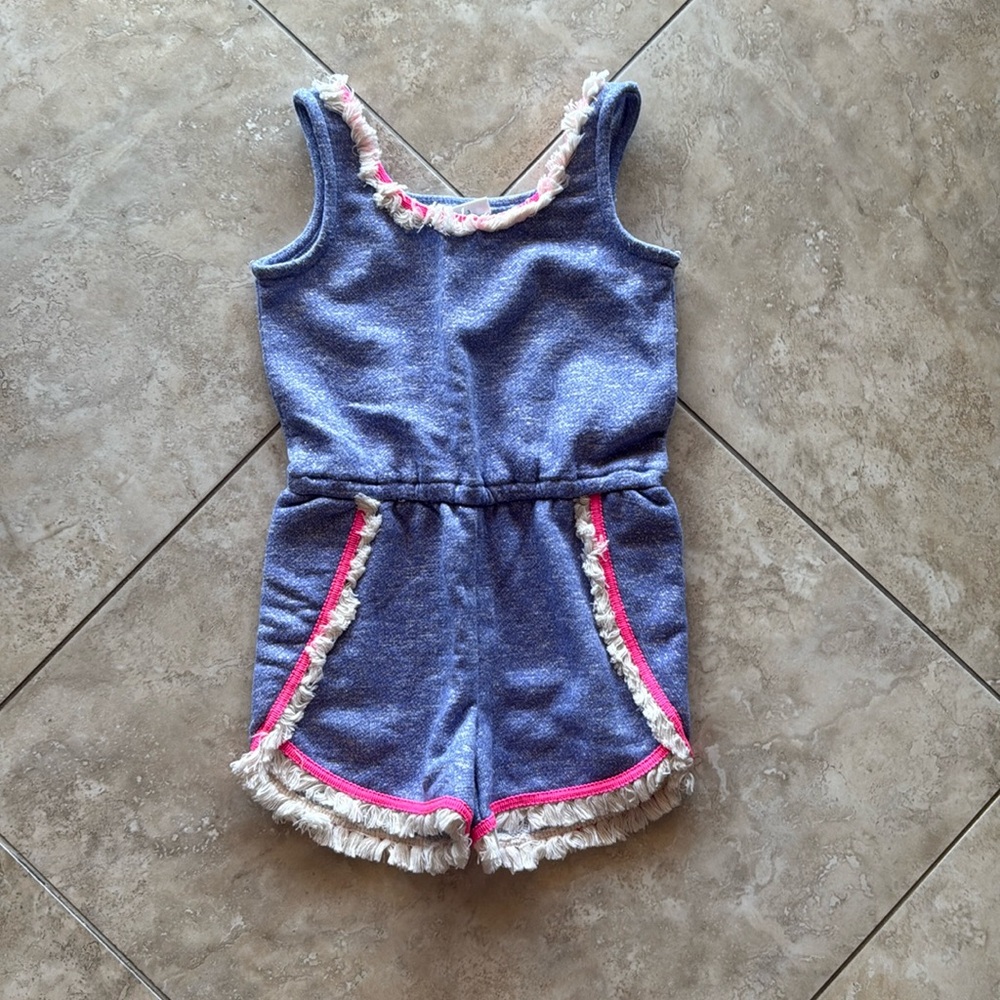 EGG by Susan Lazar Shorts Romper Blue/Pink, Size 3 - Like new